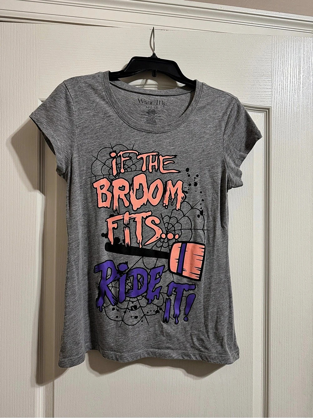 “If The Broom Fits Ride It” Halloween Graphic Tee